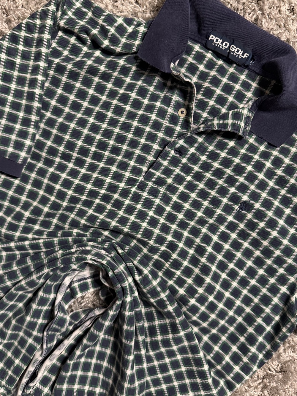 Vintage Polo Ralph Lauren Golf Plaid Polo